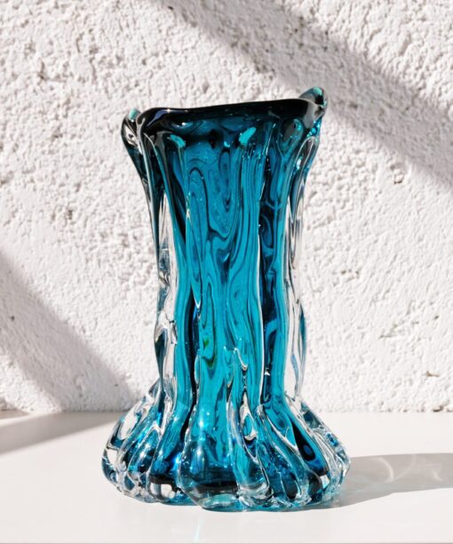 Luminous Flow Vase - Lagoon Blue