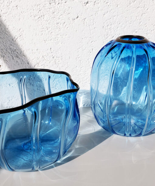 Azure Tall Round Vase - Image 3