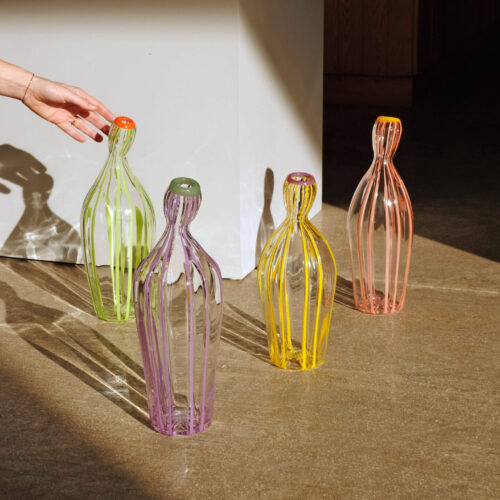 Alternative view of Linear Anatomy Vase Vibrant Green