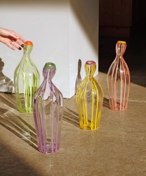 Alternative view of Linear Anatomy Vase Vibrant Green