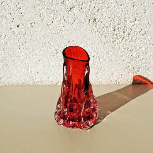 Short Flow Vase Golden Amber