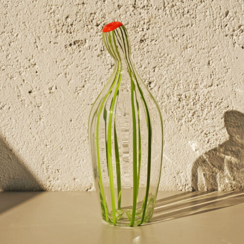 Linear Anatomy Vase Vibrant Green