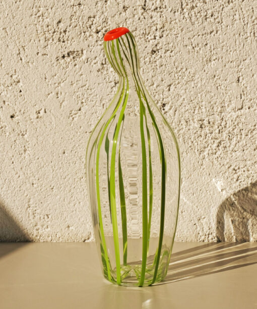 Linear Anatomy Vase Vibrant Green
