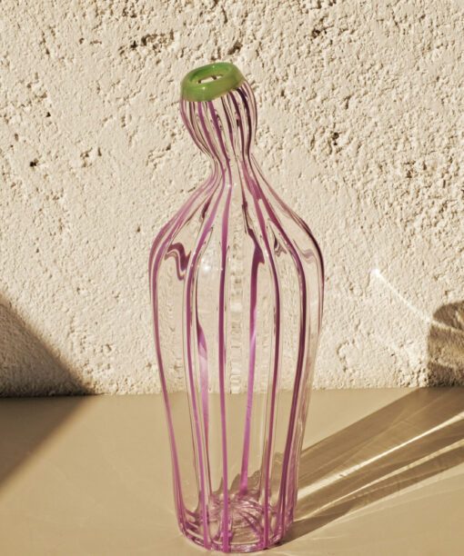 Linear Anatomy Vase Purple