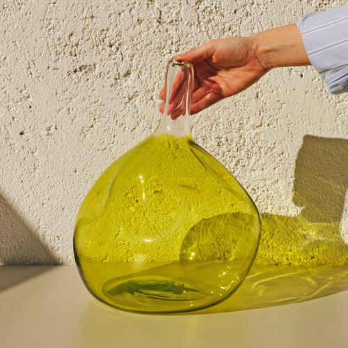 Alternative view of Stratum Vase No.1 Lime Green
