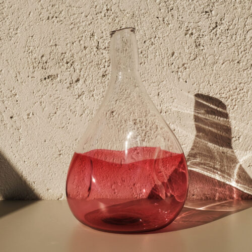 Alternative view of Stratum Vase No.2 Sunset Red