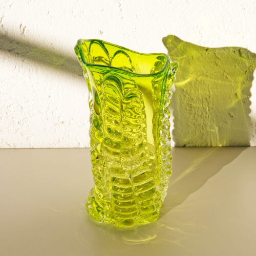 Alternative view of Flow Vase Lime