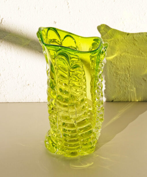 Alternative view of Flow Vase Lime